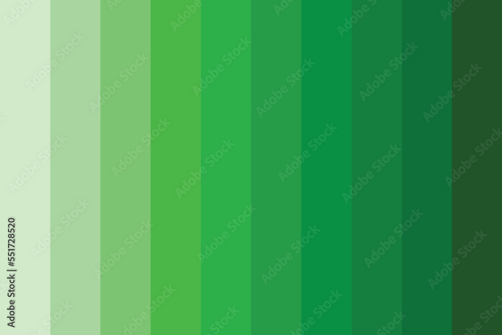 Green Color Palette With Code Color Collection Background Stock Vector 