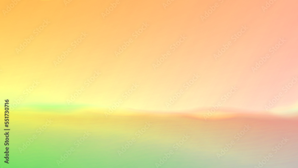 abstract background Scenery on vast plains doing morning farming gradient orange green yellow white blur nature morning sunrise spring gold autumn beautiful scenery environment farm agriculture crops 
