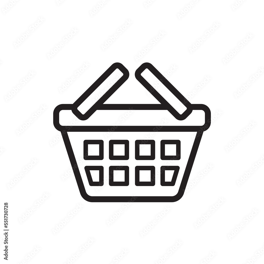 shopping basket bag icon design vector template shopping basket bag icon design vector template