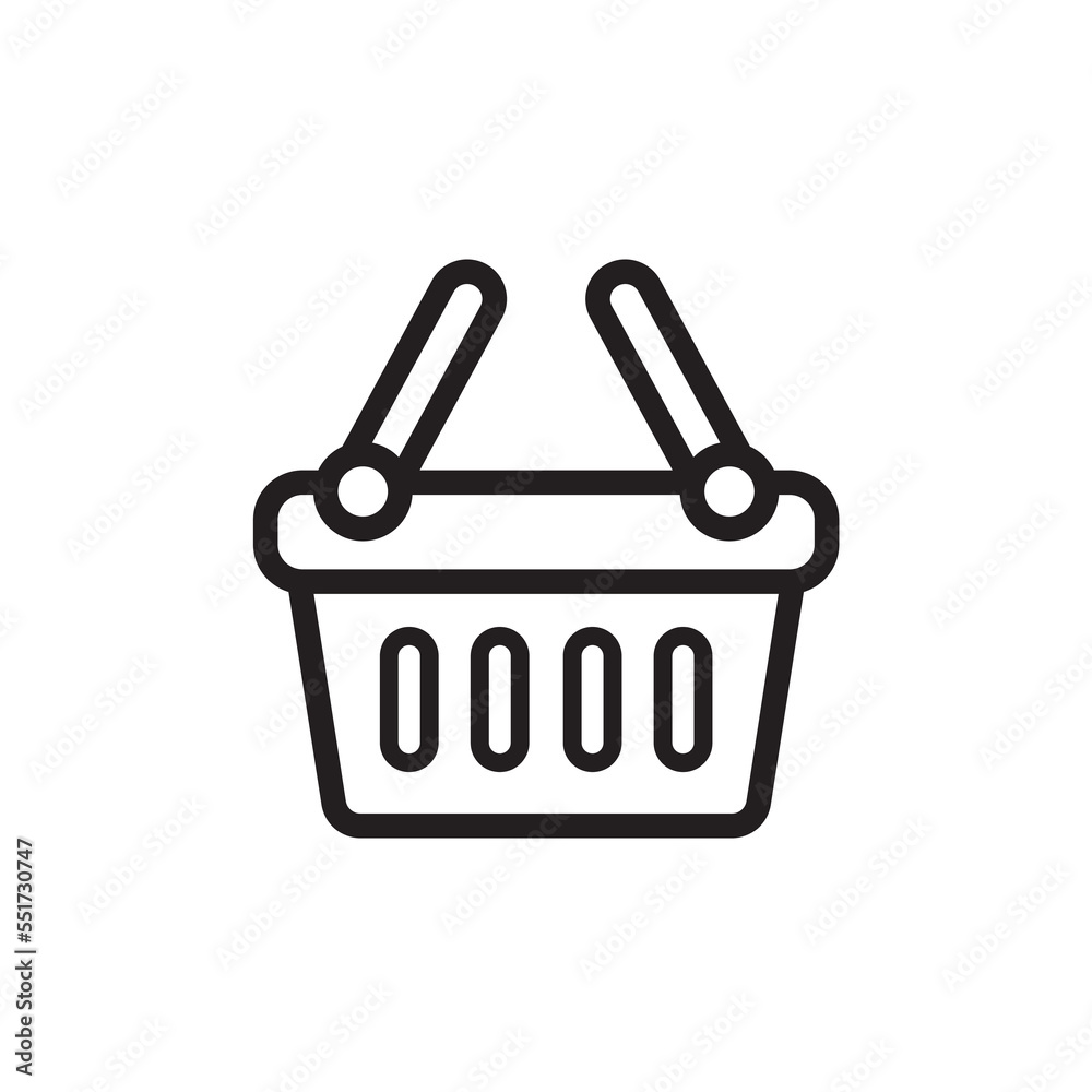 shopping basket bag icon design vector template shopping basket bag icon design vector template