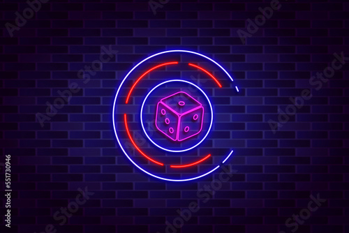 Neon sign style vector template