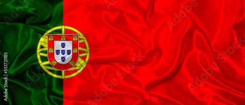 bendera berkibar negara portugal  photo