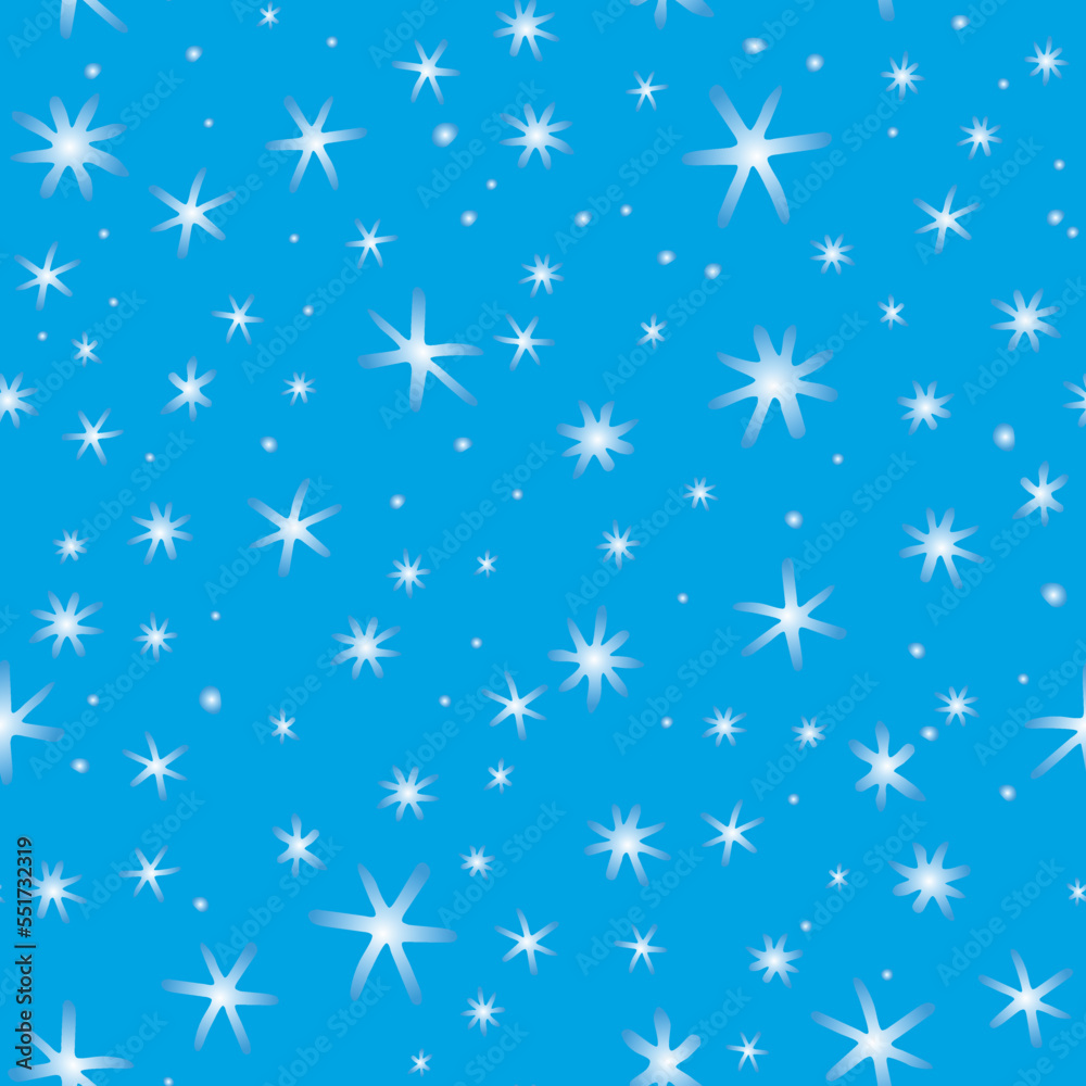 Vector seamless pattern from snowflakes in doodle style. Winter, christmas, new year background and texture. Snowfall, falling snow, blizzard Vector seamless pattern from snowflakes in doodle style. Winter, christmas, new year background and texture. Snowfall, falling snow, blizzard