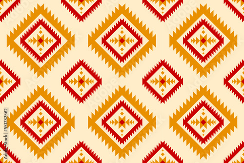 Abstract ethnic native art. Geometric ethnic seamless pattern in tribal. Fabric Indian style. Design for background, wallpaper, illustration, fabric, clothing, carpet, textile, batik, embroidery.
