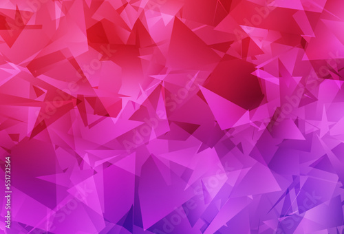 Light Purple, Pink vector triangle mosaic texture.