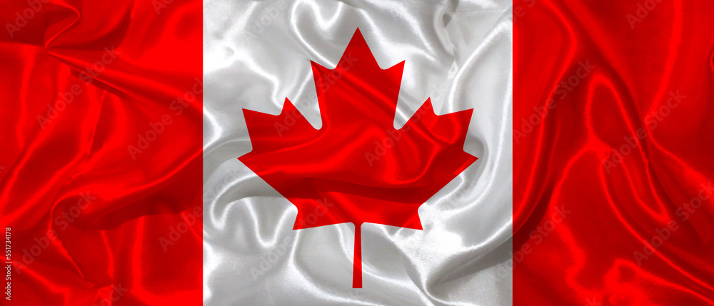 Fototapeta premium Canada country wavy flag design