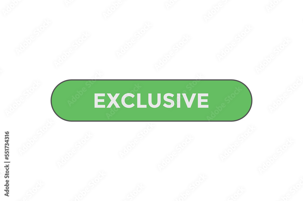 Exclusive button web banner template Vector Illustration
Exclusive button web banner template Vector Illustration