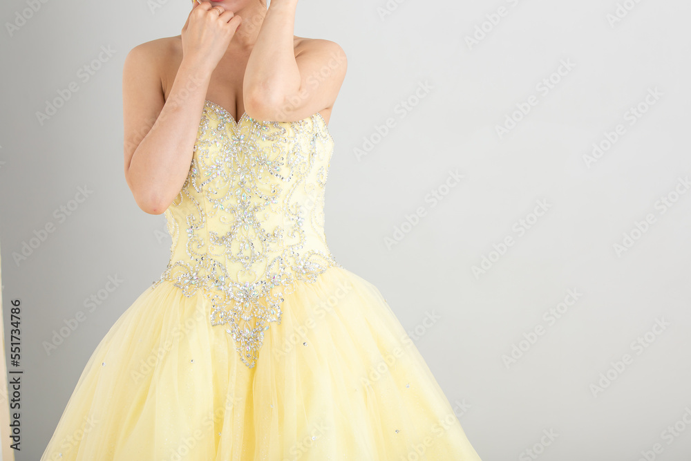 Fototapeta premium ドレスを着た女性 dress