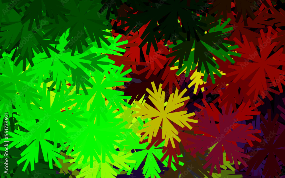 Dark Green, Red vector elegant background with flowers. Dark Green, Red vector elegant background with flowers.