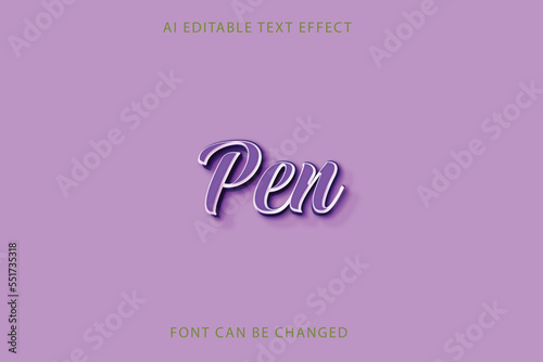 Pen text effect