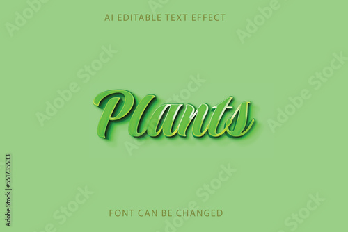 Plants text effect