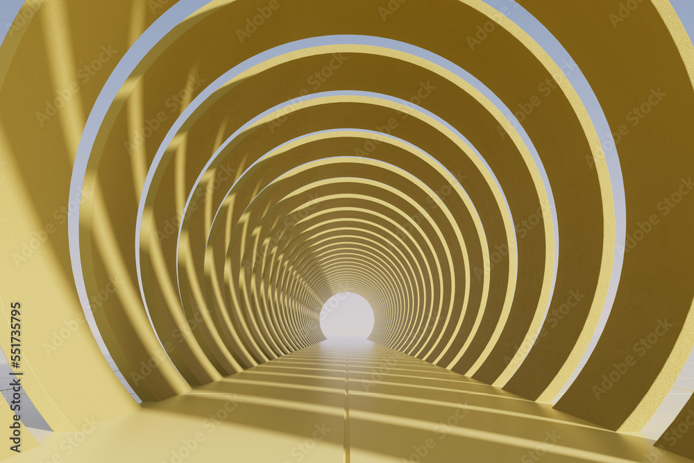 Obraz premium 3d rendering tunnel architecture picture