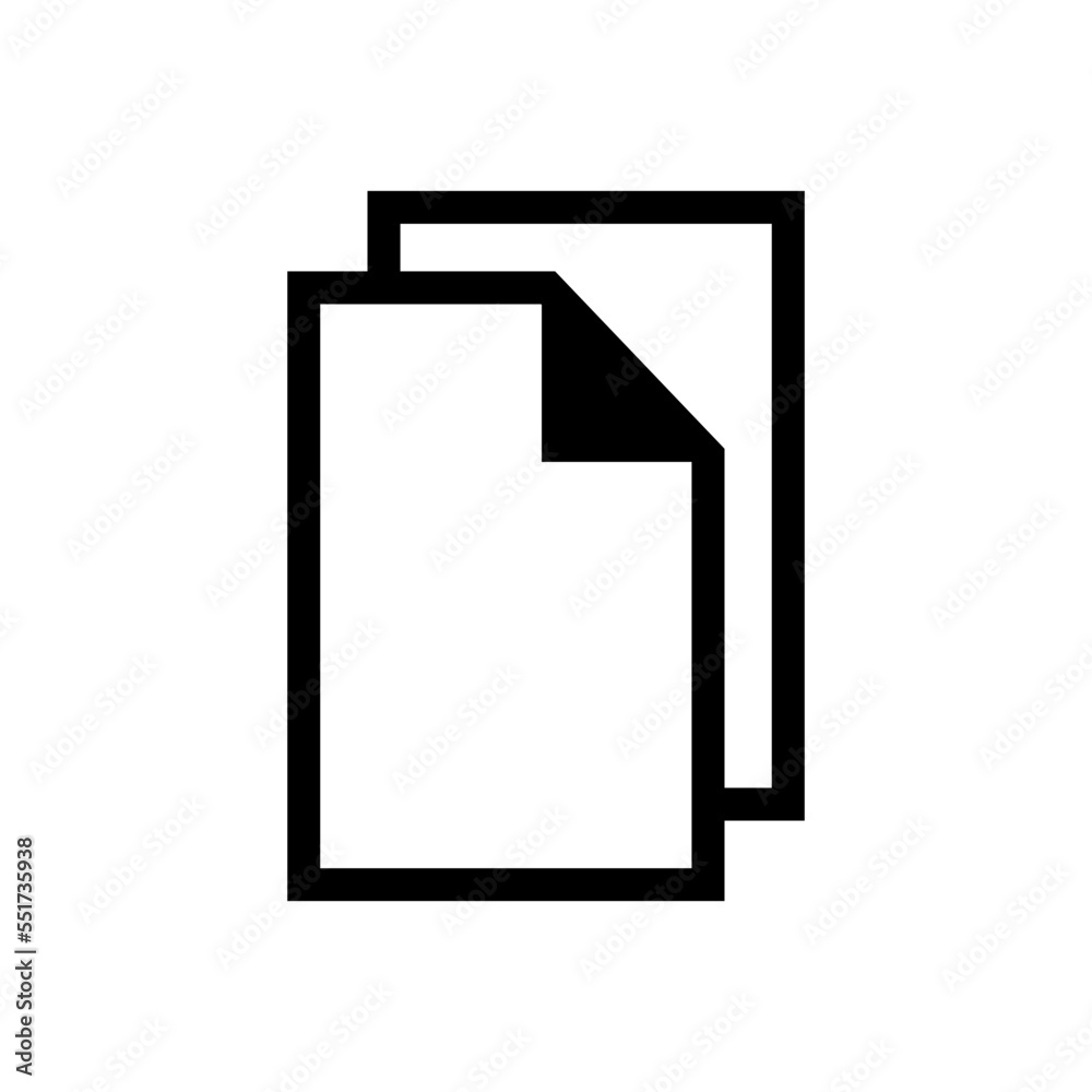 paper document vector icon in trendy flat design, paper sheet icon