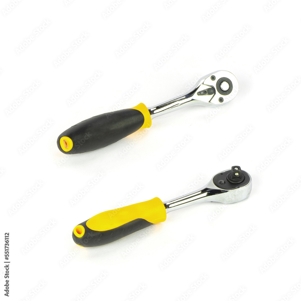 ratchet keys isolated on white background