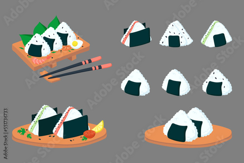 Set of onigiri