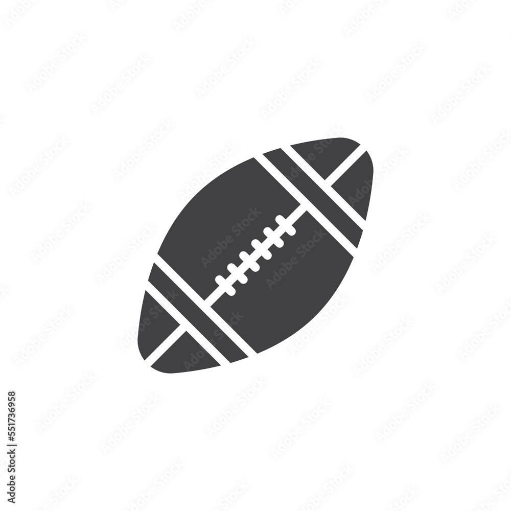 American football ball vector icon American football ball vector icon