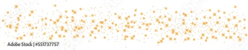 Glittering vector dust on a transparent background. Golden sparkling lights. Christmas Holiday glow particle. Magic star effect. Shine background. Festive party design. PNG image