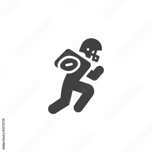 Fototapeta Naklejka Na Ścianę i Meble -  American football player vector icon