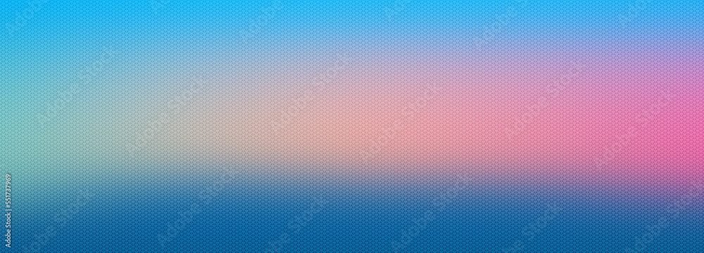 Pink blue gradient background blank. Horizontal banner or wallpaper tamplate. Copy space, place for text, text area. Bright illustration. Space metaverse web 3 technology texture