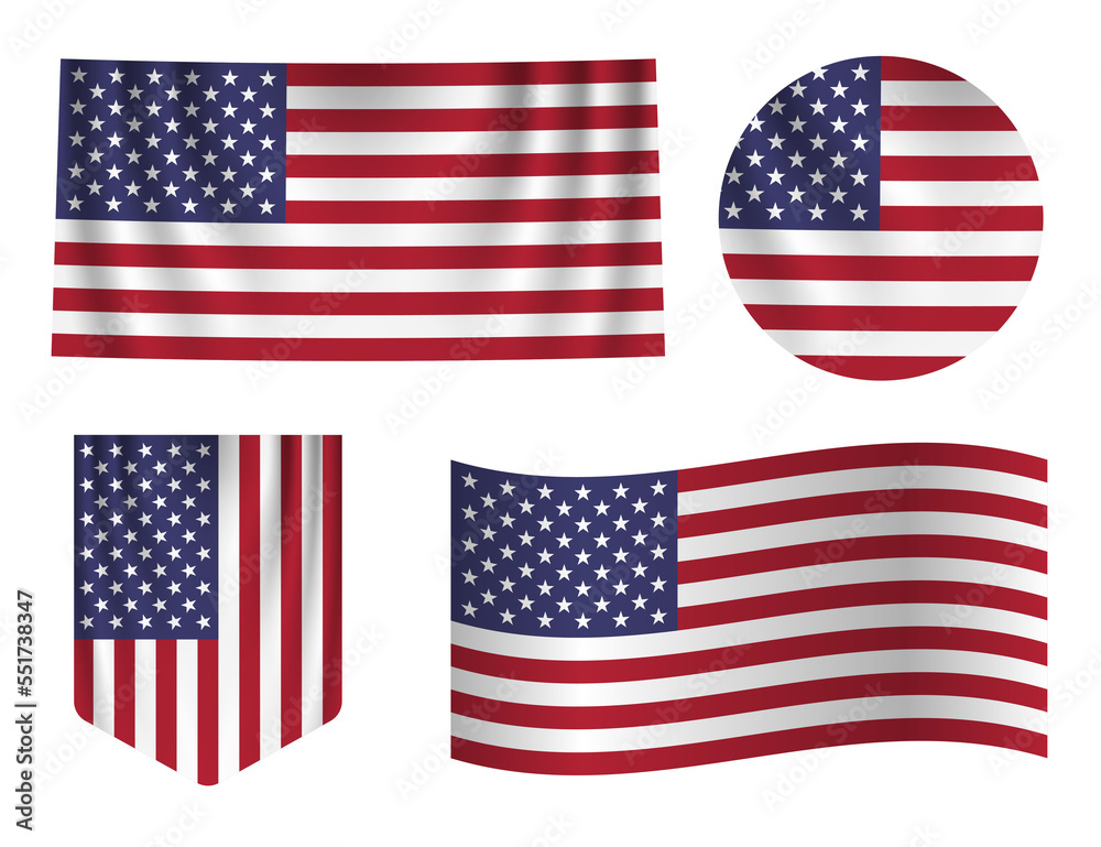 Illustration of the USA national flag isolated. Illustration of the USA national flag isolated.