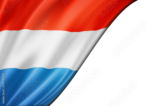 Luxembourg flag isolated on white banner photo