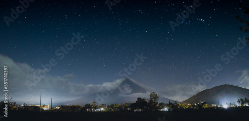 Mayon Volcano Night Sky photo