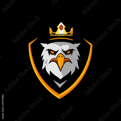 King eagle esport mascot logo design illustration vector