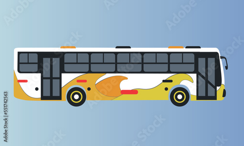 yellow bus for public transportation lima peru vector illustration