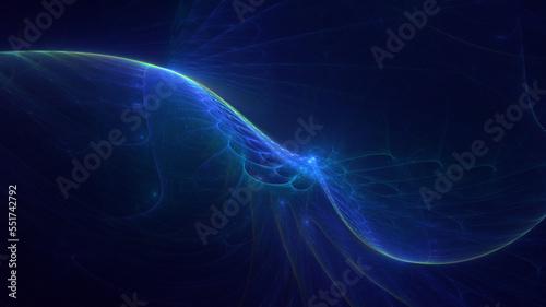 3D rendering abstract multicolor fractal light background