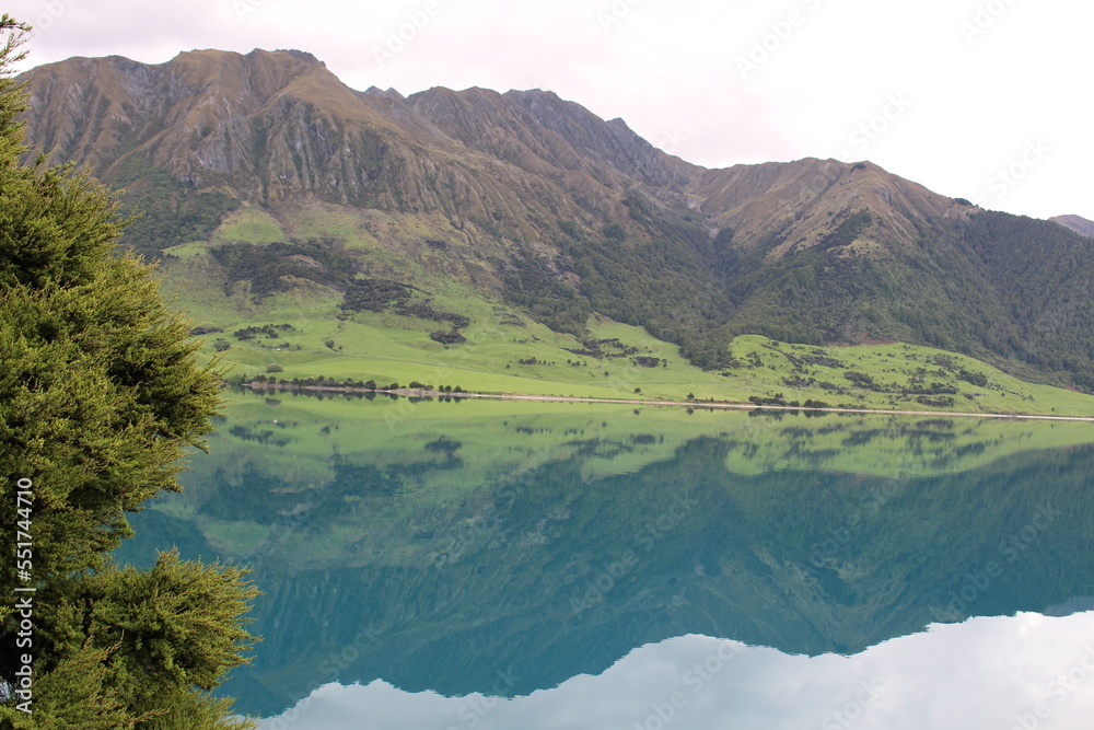Mountain's and lake