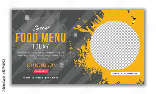 Special Food Menu thumbnail or web banner design