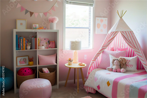 Girls bedroom, Generative IA