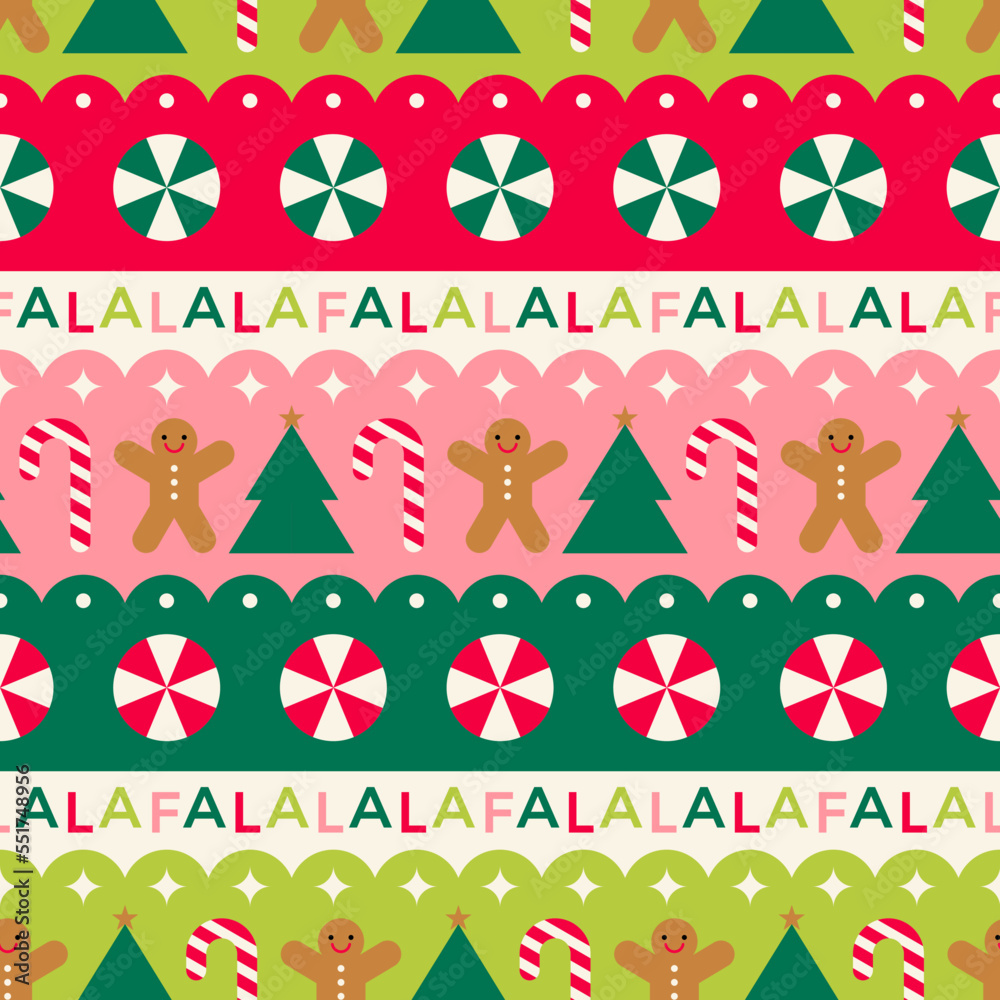 Geometric elements and typography design stripes pattern for christmas and new year holidays. 