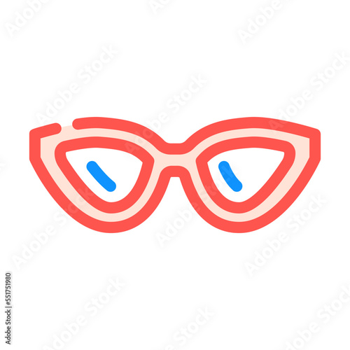 style glasses optical color icon vector. style glasses optical sign. isolated symbol illustration