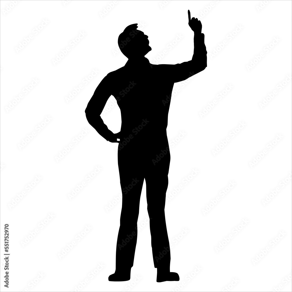 standing black man icon illustration