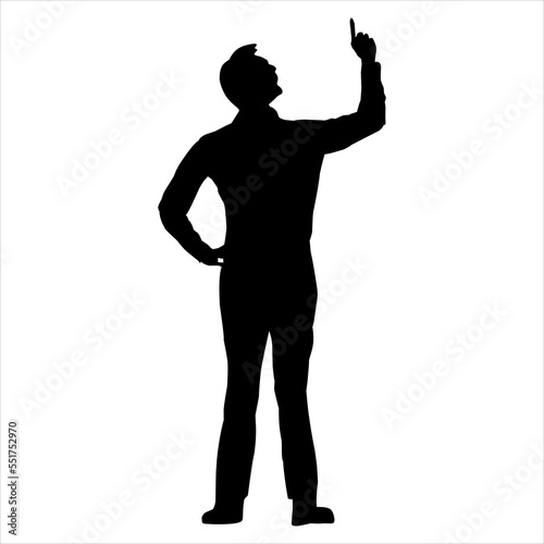 standing black man icon illustration