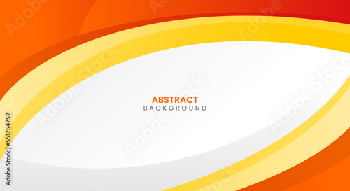 Modern abstract curve orange and yellow background