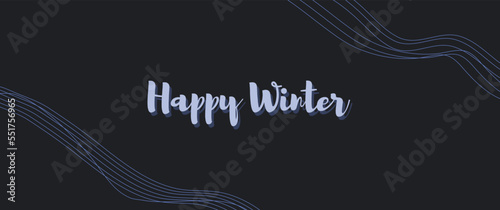 Happy winter card background design concept, suitable for card, banner, background, sale.