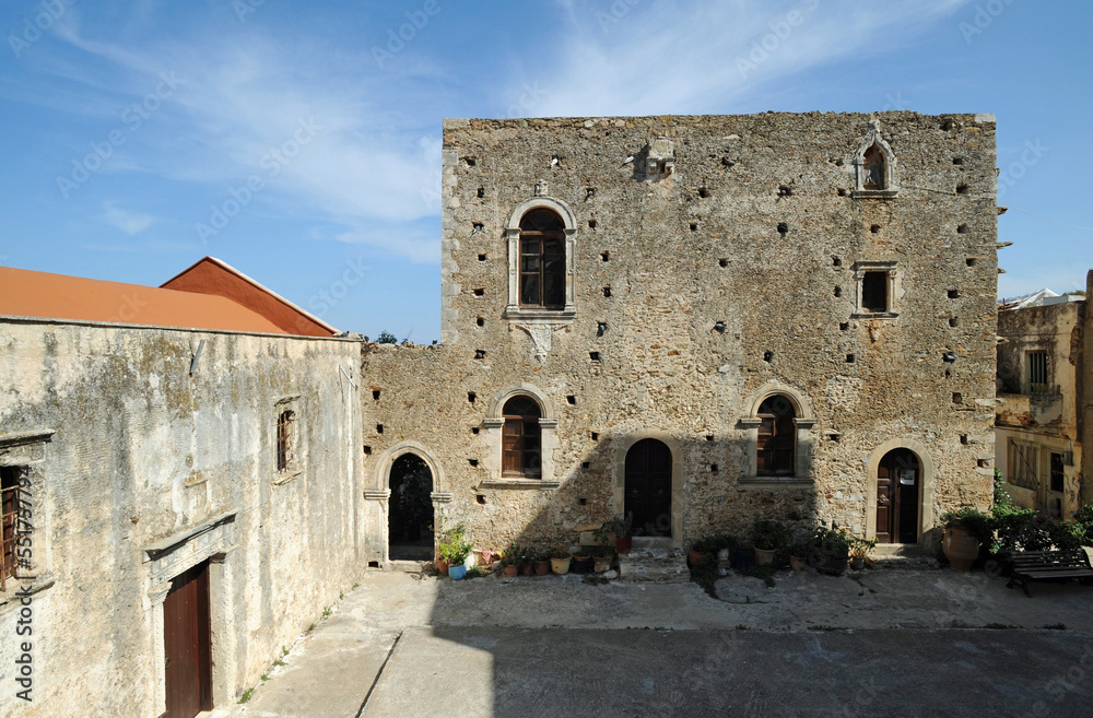 Le palais Rodino à Rodia près de Gazi en Crète