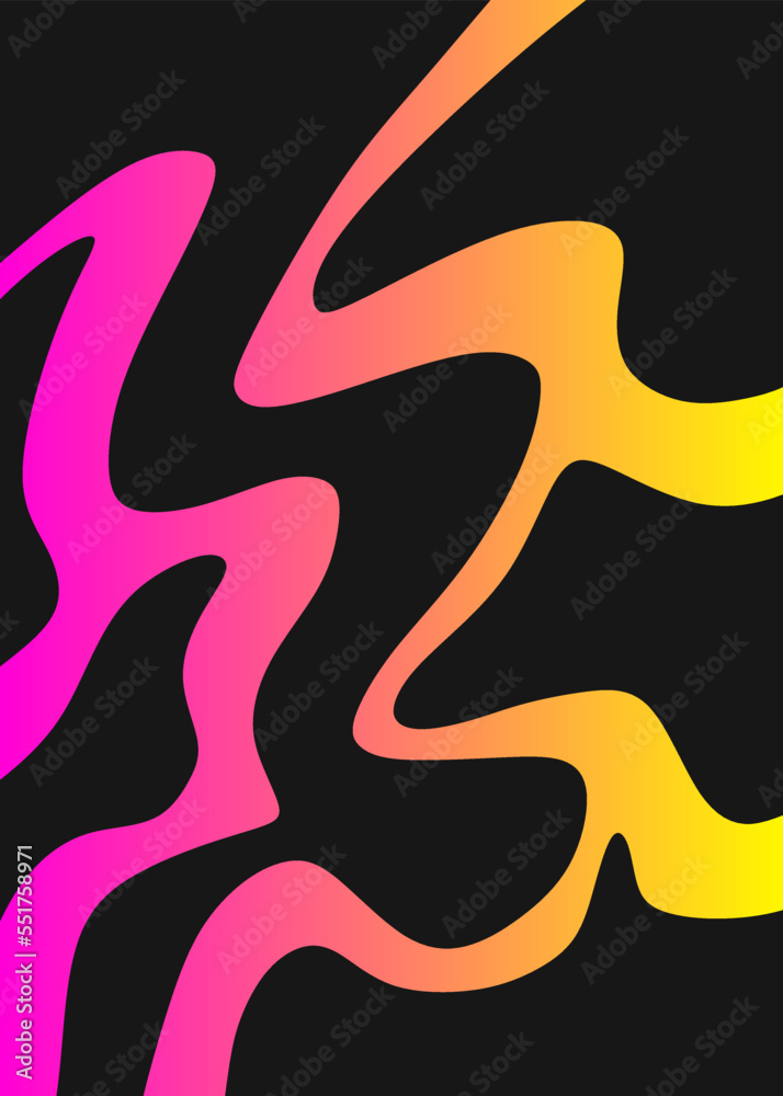 Abstract background with gradient color wavy line pattern