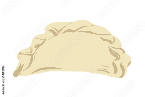 Dumpling isolated on background. Vector illustration.
