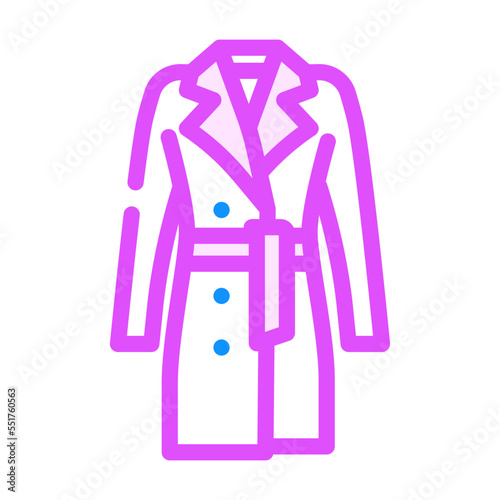 evening coat outerwear female color icon vector. evening coat outerwear female sign. isolated symbol illustration