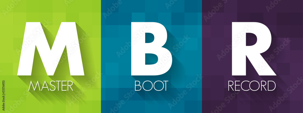 MBR Master Boot Record - information in the first sector of any hard ...