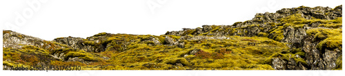 Isolated PNG cutout of Icelandic rocks on a transparent background 