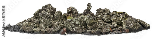 Isolated PNG cutout of Icelandic rocks on a transparent background
