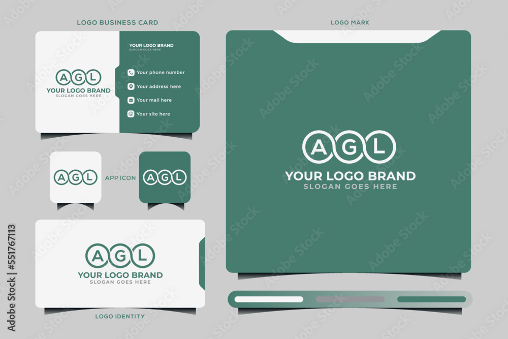 AGL initial monogram logo vector AGL circle shape logo template