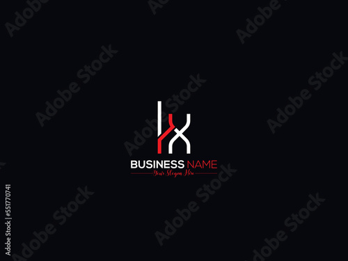 Professional Colorful LX l&x Letter, Red Black Lx Logo Icon Vector