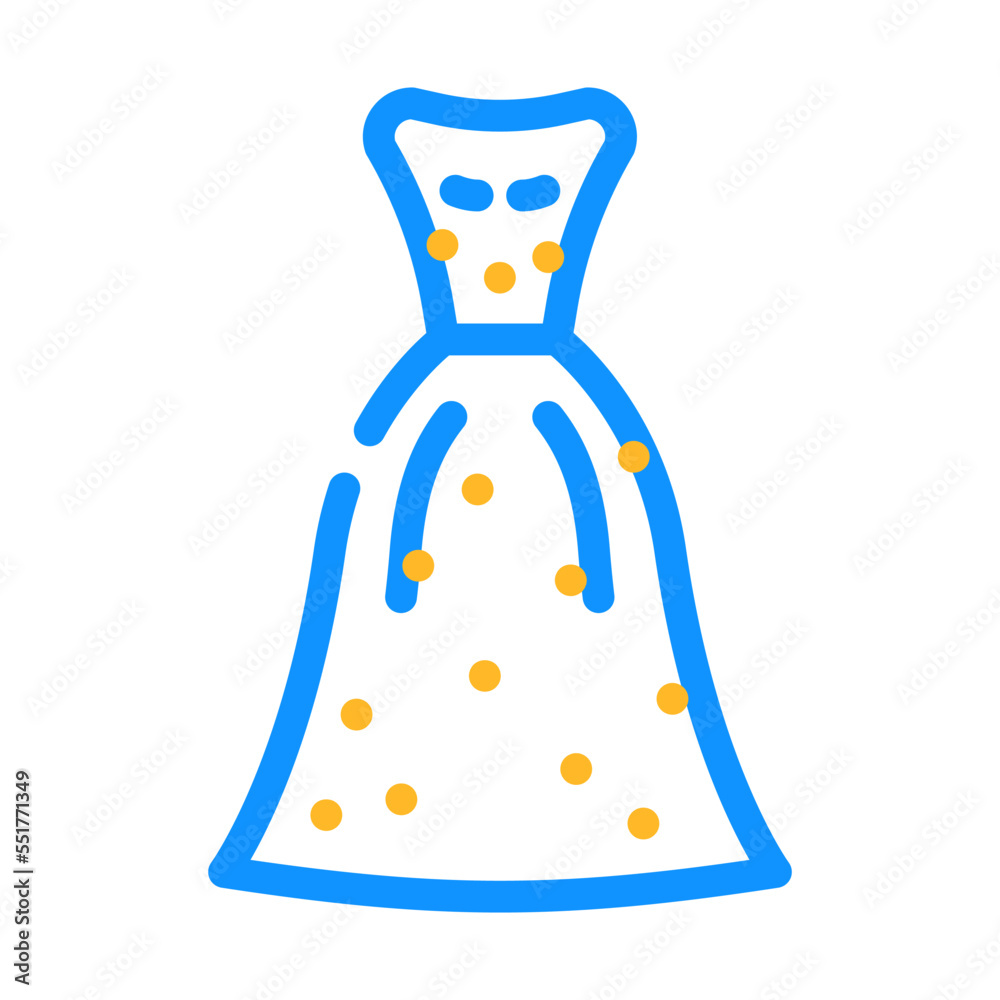 jewel bride dress color icon vector. jewel bride dress sign. isolated symbol illustration