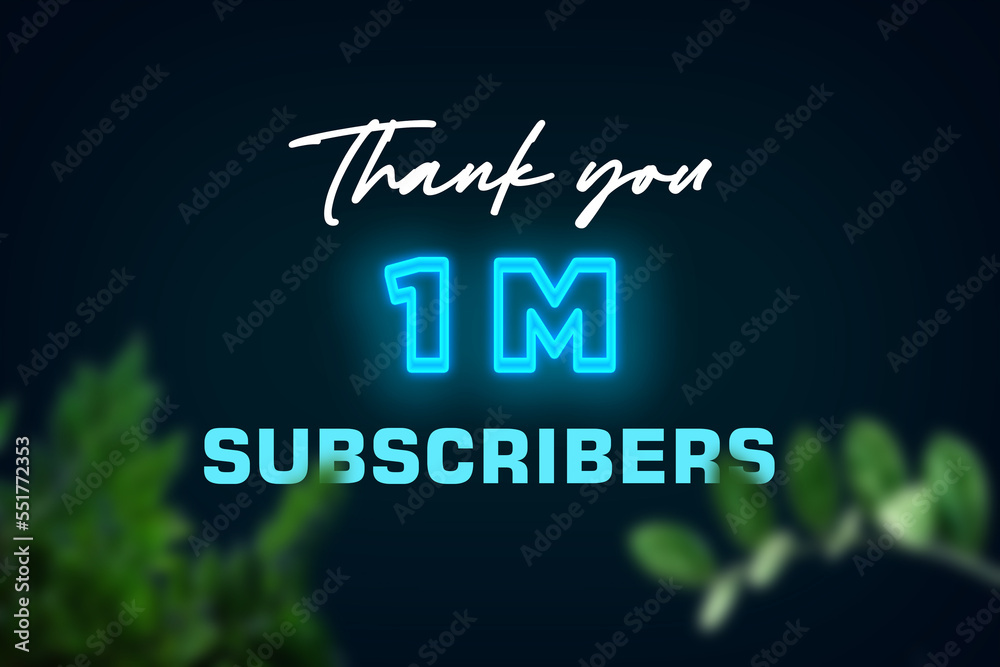 1 Millionillion subscribers celebration greeting banner with Glow Design 1 Millionillion subscribers celebration greeting banner with Glow Design