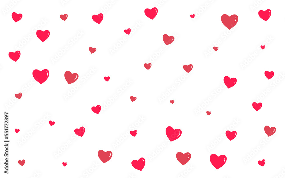 Pink Hearts Vector White Backgound. Happy Heart Pink Hearts Vector White Backgound. Happy Heart